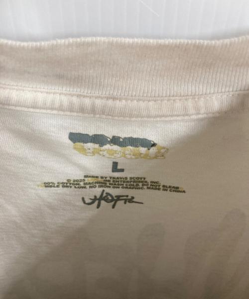 Travis Scott（トラヴィススコット）TRAVIS SCOTT (トラヴィススコット) プリントTシャツ ホワイト サイズ:Lの古着・服飾アイテム