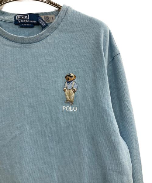 POLO RALPH LAUREN（ポロ・ラルフローレン）POLO RALPH LAUREN (ポロ・ラルフローレン) クラシックフィットPOLOベアジャージーTシャツ スカイブルー サイズ:Sの古着・服飾アイテム