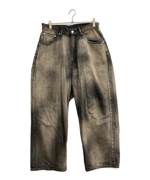 ANCELLM（アンセルム）ANCELLM (アンセルム) AGING WIDE 5P DENIM PANTS ブラック サイズ:2の古着・服飾アイテム