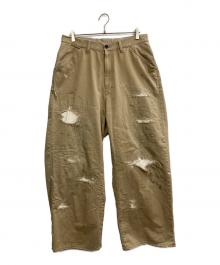 ANCELLM（アンセルム）の古着「REMAKE WIDE CHINO TROUSERS」｜ベージュ