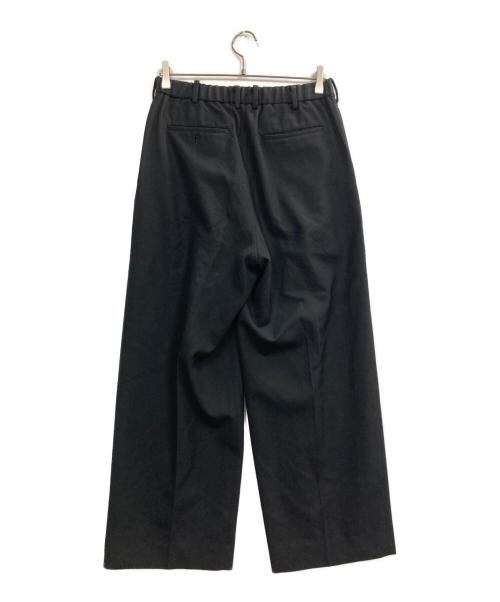 MARKAWARE（マーカウェア）MARKAWARE (マーカウェア) DOUBLE PLEATED TROUSERS ORGANIC WOOL SURVIVAL CLOTH ブラック サイズ:2の古着・服飾アイテム