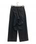 MARKAWARE (マーカウェア) DOUBLE PLEATED TROUSERS ORGANIC WOOL SURVIVAL CLOTH ブラック サイズ:2：22000円