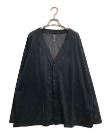 South2 West8（サウスツー ウエストエイト）の古着「S.S. V Neck Knit Mesh Cardigan」｜ブラック