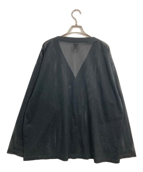 South2 West8（サウスツー ウエストエイト）south2 west8 (サウスツー ウエストエイト) S.S. V Neck Knit Mesh Cardigan ブラック サイズ:Mの古着・服飾アイテム