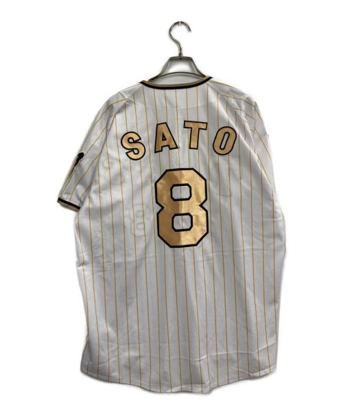 阪神タイガース（ハンシンタイガース）阪神タイガース (ハンシンタイガース) 佐藤輝明チャンピオンユニフォーム ホワイト サイズ:Lの古着・服飾アイテム