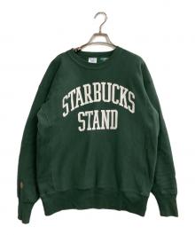 Champion×BEAMS×STARBUCKS COFFEE（チャンピオン×ビームス×スターバックス コーヒー）の古着「リバースウィーブスウェット」｜グリーン
