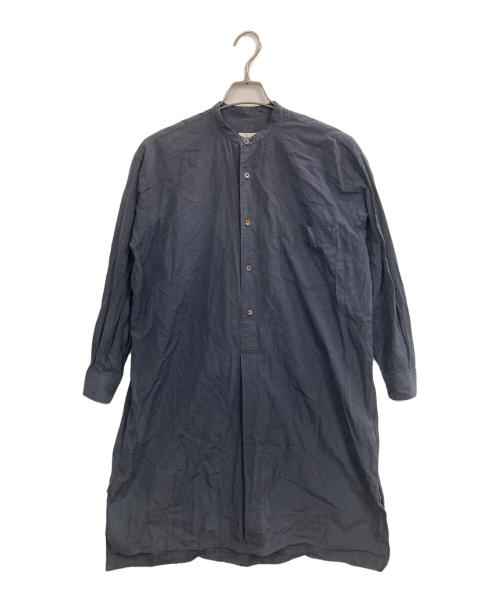 COMOLI（コモリ）COMOLI (コモリ) グランパシャツ ネイビーの古着・服飾アイテム