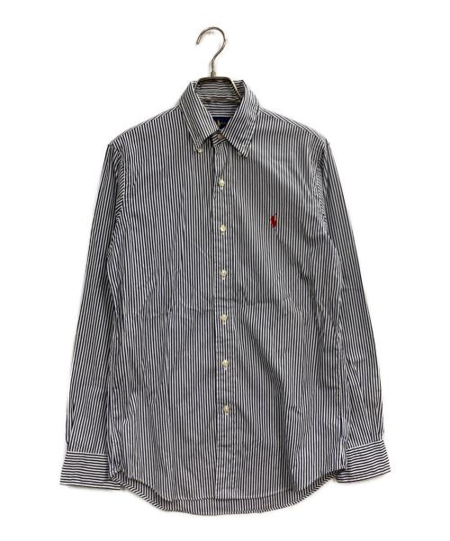 POLO RALPH LAUREN（ポロ・ラルフローレン）POLO RALPH LAUREN (ポロ・ラルフローレン) ボタンダウンシャツ ホワイト×ブルー サイズ:XSの古着・服飾アイテム