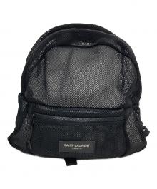 Saint Laurent Paris（サンローランパリ）の古着「メッシュバックパック」｜ブラック