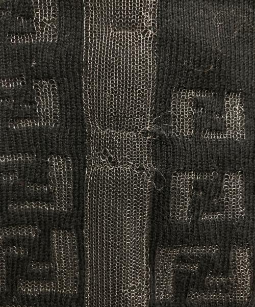 FENDI（フェンディ）FENDI (フェンディ) ジオメトリック柄織りノースリーブニット ブラック サイズ:F-B38の古着・服飾アイテム