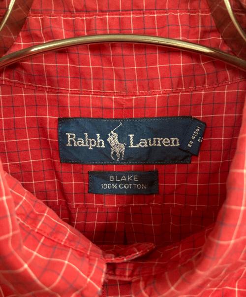 POLO RALPH LAUREN（ポロ・ラルフローレン）POLO RALPH LAUREN (ポロ・ラルフローレン) 半袖チェックシャツ レッド サイズ:Mの古着・服飾アイテム