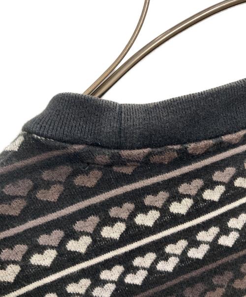 SUPREME（シュプリーム）Supreme (シュプリーム) 22SS Hearts Jacquard ブラック サイズ:Lの古着・服飾アイテム