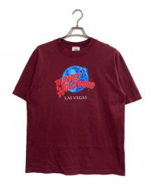PLANET HOLLYWOOD（プラネットハリウッド）の古着「プリントTシャツ」｜バーガンディー