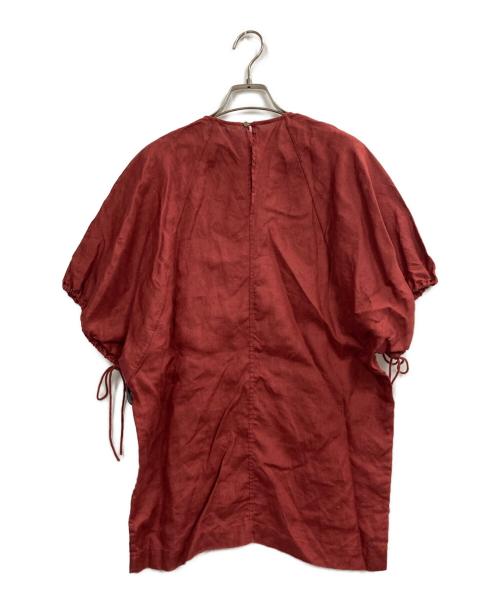 SOULEIADO（ソレイアード）SOULEIADO (ソレイアード) リネンブラウス レッド サイズ:36の古着・服飾アイテム