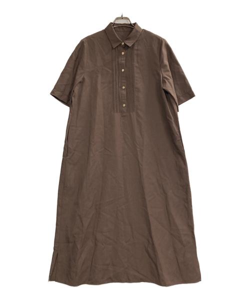 MACKINTOSH LONDON（マッキントッシュ ロンドン）MACKINTOSH LONDON (マッキントッシュ ロンドン) ライトナチュラルタンブラーワンピース ブラウン サイズ:38の古着・服飾アイテム