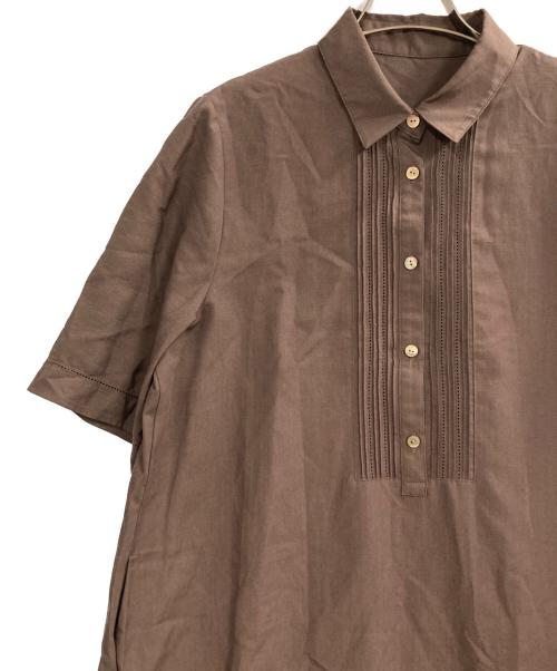 MACKINTOSH LONDON（マッキントッシュ ロンドン）MACKINTOSH LONDON (マッキントッシュ ロンドン) ライトナチュラルタンブラーワンピース ブラウン サイズ:38の古着・服飾アイテム