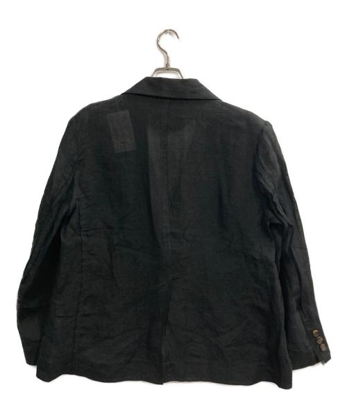 anuke（アンヌーク）anuke (アンヌーク) Linen Sheer Jacket ブラック サイズ:Mの古着・服飾アイテム