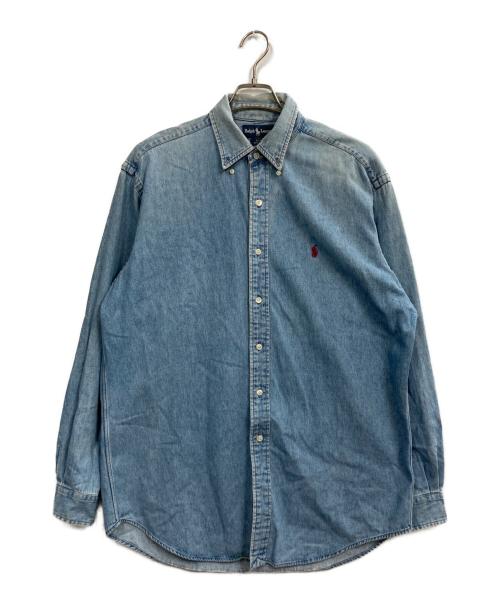RALPH LAUREN（ラルフローレン）RALPH LAUREN (ラルフローレン) デニムボタンダウンシャツ ブルー サイズ:Mの古着・服飾アイテム