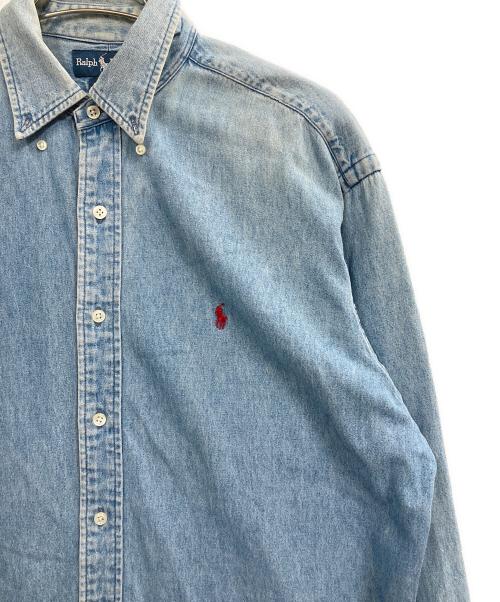 RALPH LAUREN（ラルフローレン）RALPH LAUREN (ラルフローレン) デニムボタンダウンシャツ ブルー サイズ:Mの古着・服飾アイテム