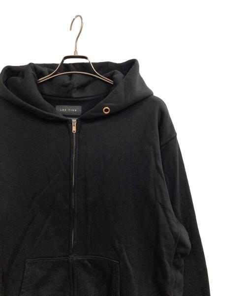 LES TIEN（レスティエン）LES TIEN (レスティエン) ジップパーカー ブラック サイズ:XLの古着・服飾アイテム