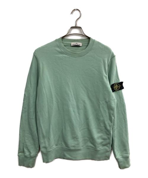 STONE ISLAND（ストーンアイランド）STONE ISLAND (ストーンアイランド) Cotton Fleece Crewneck Sweatshirt グリーン サイズ:Mの古着・服飾アイテム