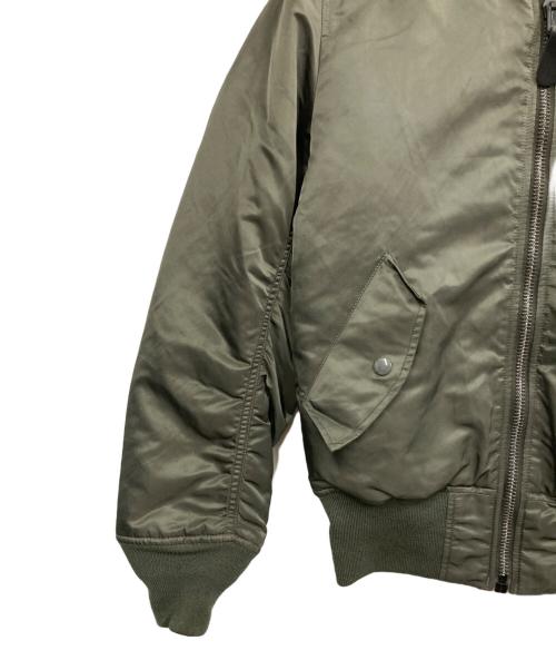 ALPHA（アルファ）ALPHA (アルファ) リバーシブルフライトジャケット カーキ×オレンジ サイズ:XSの古着・服飾アイテム