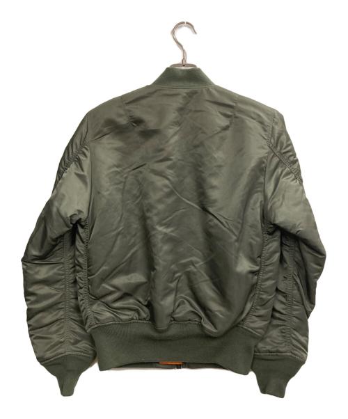 ALPHA（アルファ）ALPHA (アルファ) リバーシブルフライトジャケット カーキ×オレンジ サイズ:XSの古着・服飾アイテム