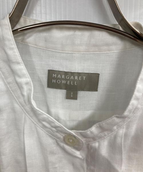 MARGARET HOWELL（マーガレットハウエル）MARGARET HOWELL (マーガレットハウエル) リネンタック半袖シャツ ホワイト サイズ:１の古着・服飾アイテム