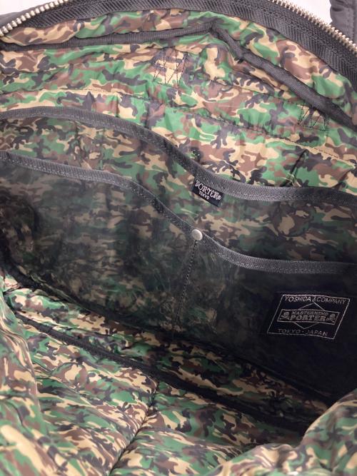 PORTER（ポーター）PORTER (ポーター) Mastermind JAPAN (マスターマインド ジャパン) スカルロゴ 2WAY BRIEF CASE ブラックの古着・服飾アイテム