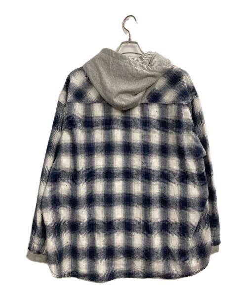 SCHISM INDUCING（スキズム・インデューシング）SCHISM INDUCING (スキズム・インデューシング) HYBRID OMBRE SHIRT グレー サイズ:Lの古着・服飾アイテム