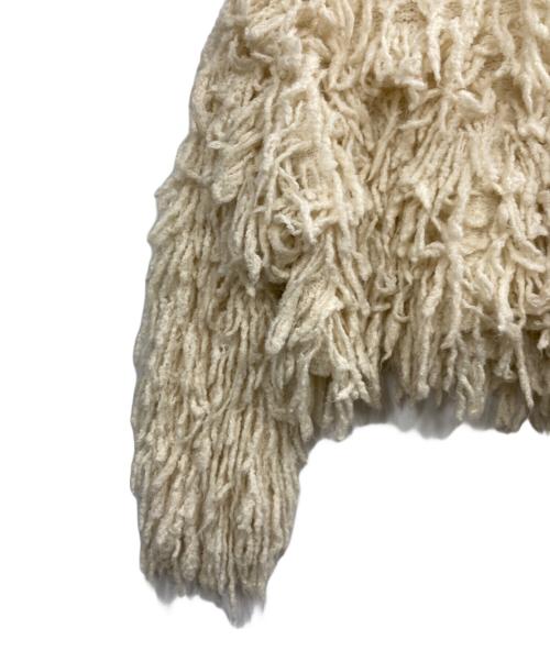 anuke（アンヌーク）anuke (アンヌーク) Loop Fringe Knit アイボリー サイズ:Fの古着・服飾アイテム