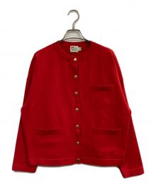 Traditional Weatherwear（トラディショナルウェザーウェア）の古着「金釦カーディガン」｜レッド
