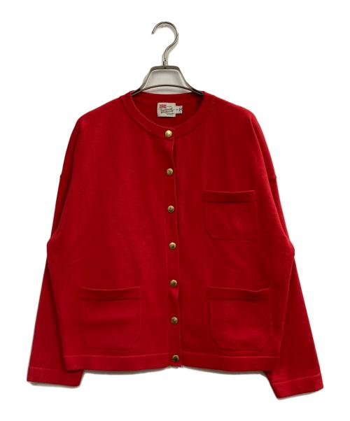 Traditional Weatherwear（トラディショナルウェザーウェア）Traditional Weatherwear (トラディショナルウェザーウェア) 金釦カーディガン レッド サイズ:Sの古着・服飾アイテム