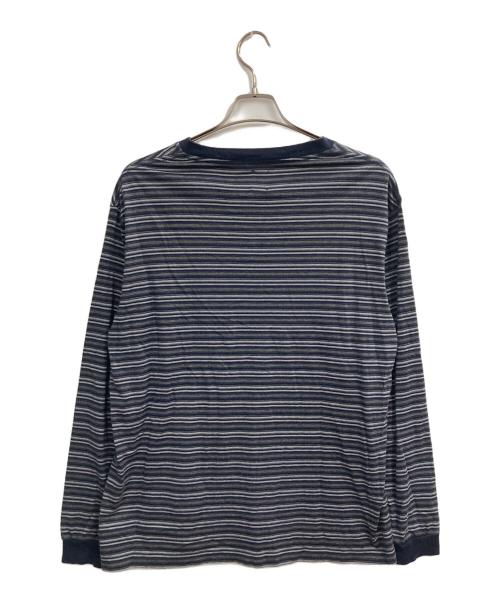 BATONER（バトナ―）BATONER (バトナ―) HIGH GAUGE BORDER CREW L S ネイビー サイズ:2の古着・服飾アイテム