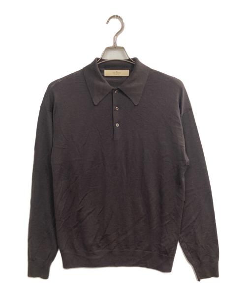THE TOKYO（ザトーキョー）THE TOKYO (ザトーキョー) CROZE NZ 2/60 Knit POLO ブラウン サイズ:46の古着・服飾アイテム