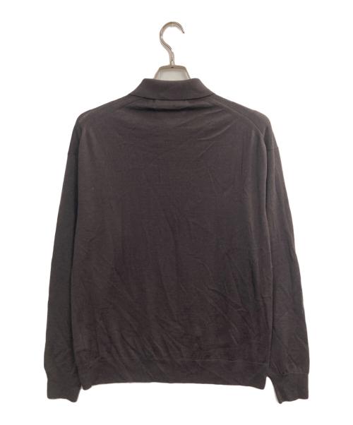 THE TOKYO（ザトーキョー）THE TOKYO (ザトーキョー) CROZE NZ 2/60 Knit POLO ブラウン サイズ:46の古着・服飾アイテム