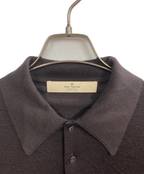 THE TOKYO（ザトーキョー）THE TOKYO (ザトーキョー) CROZE NZ 2/60 Knit POLO ブラウン サイズ:46の古着・服飾アイテム