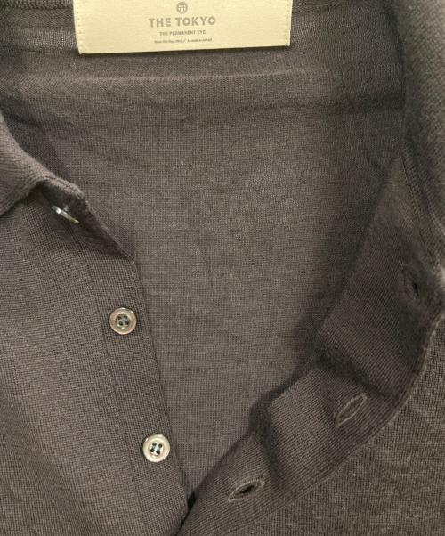 THE TOKYO（ザトーキョー）THE TOKYO (ザトーキョー) CROZE NZ 2/60 Knit POLO ブラウン サイズ:46の古着・服飾アイテム