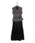 Her lip to（ハーリップトゥ）の古着「Meurice Pleated Lace Dress」｜グレー