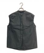TOMORROW LAND collectionトゥモローランドコレクション）の古着「コットントロピカル ギャザーノースリーブブラウス」｜ブラック