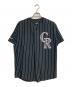 Majestic Athletic（マジェスティック アスレティック）の古着「90sコロラドロッキーズ ベースボールシャツ」｜ブラック