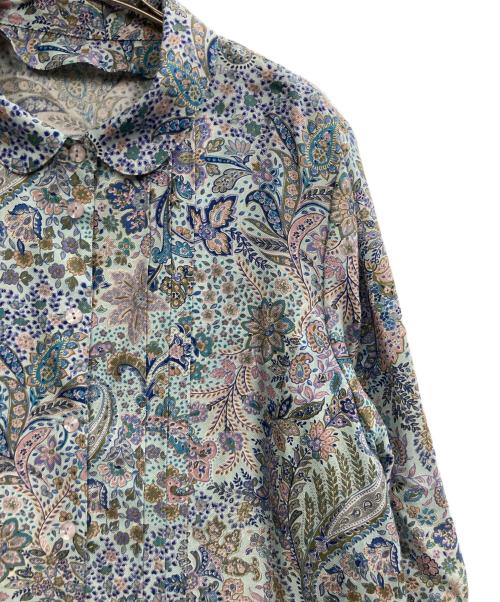Leilian（レリアン）LEILIAN (レリアン) 総柄シャツ ブルー サイズ:13の古着・服飾アイテム