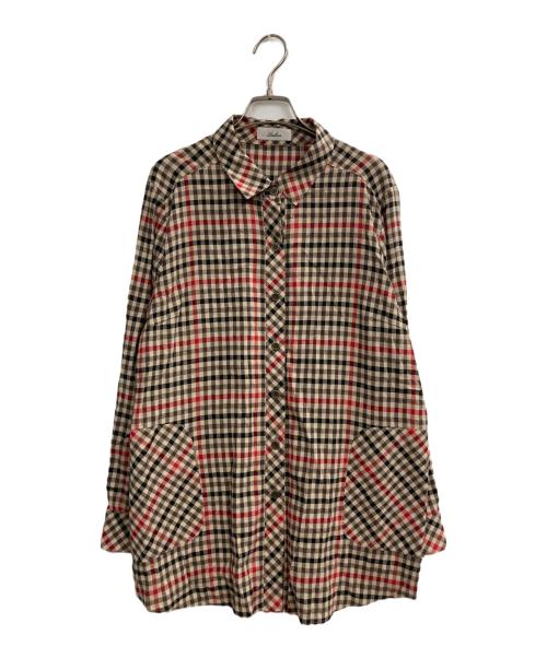Leilian（レリアン）LEILIAN (レリアン) チェックシャツ ベージュ サイズ:13の古着・服飾アイテム
