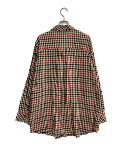 Leilian（レリアン）LEILIAN (レリアン) チェックシャツ ベージュ サイズ:13の古着・服飾アイテム