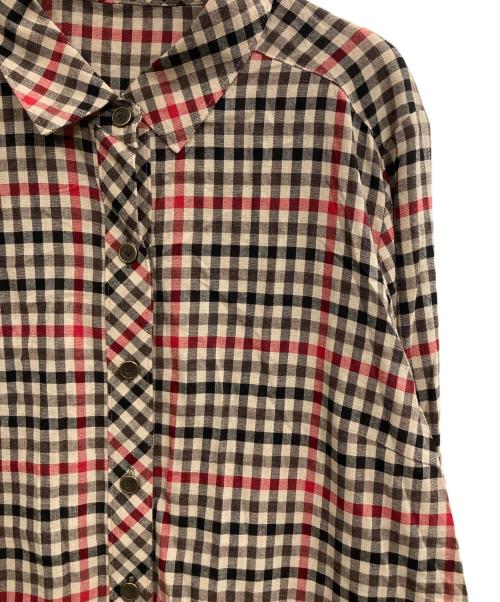Leilian（レリアン）LEILIAN (レリアン) チェックシャツ ベージュ サイズ:13の古着・服飾アイテム