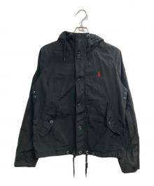 POLO RALPH LAUREN（ポロ・ラルフローレン）の古着「フーデッドジャケット」｜ブラック