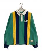 GAP×SEAN WOTHERSPOONギャップ×ショーン・ワザーズプーン）の古着「オーバーサイズ ストライプポロシャツ」｜グリーン