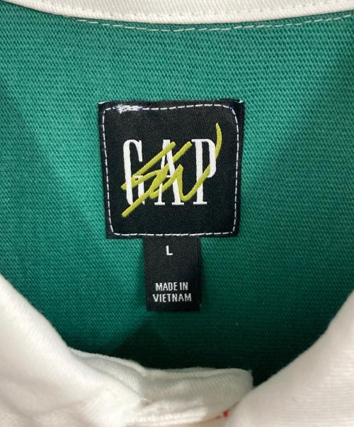 GAP（ギャップ）GAP (ギャップ) Sean Wotherspoon (ショーン・ワザーズプーン) オーバーサイズ ストライプポロシャツ グリーン サイズ:Lの古着・服飾アイテム