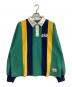 GAP（ギャップ）の古着「オーバーサイズ ストライプポロシャツ」｜グリーン