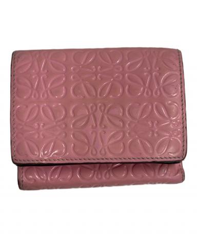 中古・古着通販】LOEWE (ロエベ) 3つ折り財布 ピンク｜ブランド・古着